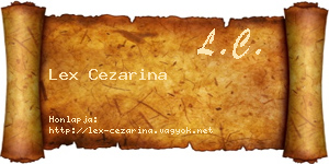 Lex Cezarina névjegykártya